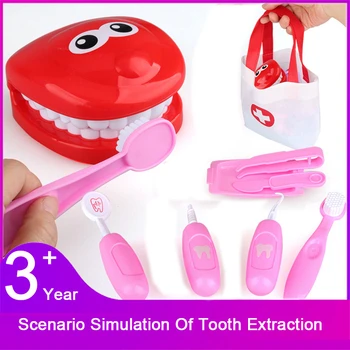 

Medical Pretend Play Doctor Kids Toys Dentist Set Simulation Teeth Check Model Cosplay Educational Role Game For Children