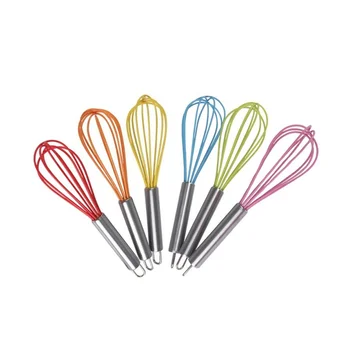 

New Handle Whisk silicone Kitchen Mixer Balloon Wire Egg Beater Tool