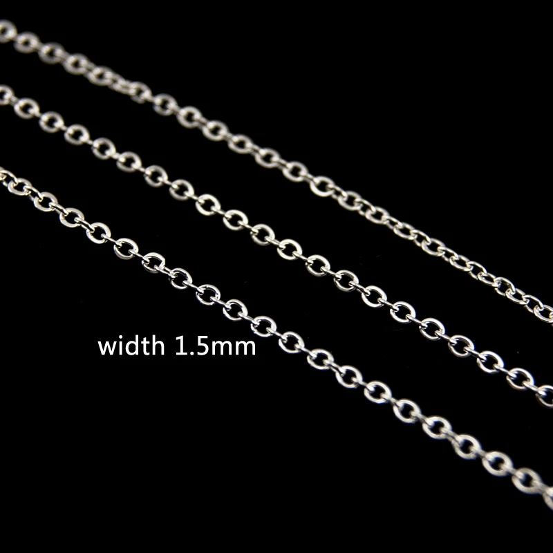 Нержавеющая сталь Rolo O Chain серебро цвет ожерелье для женщин продажа по метру Шарм