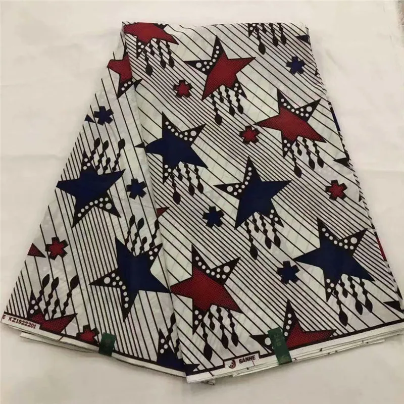 Анкара Африканский Воск Ткань 6 ярдов Хлопок нигерийский Гана стиль воск печати ткань для шитья Африканский платье 081817