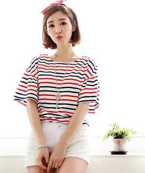 

2020 Lady Short Sleeve Top Women Cotton Shirt gray