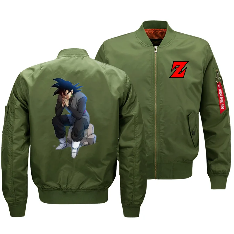 

Pilots Jacket Customizable Flight Jacket Men's Air Force One Flight Suit Dragon Ball Hoodie Goku Saiyan People