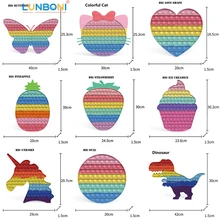 Jouets Popite de grande taille pour enfants et adultes, jeu de société Push Bubble, dinosaure, licorne, chat, anti Stress, sensoriel