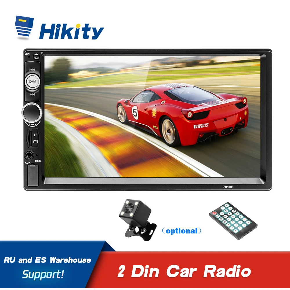 Автомагнитола Hikity 2 Din с сенсорным экраном 7 дюймов Автомобильный плеер MirrorLink