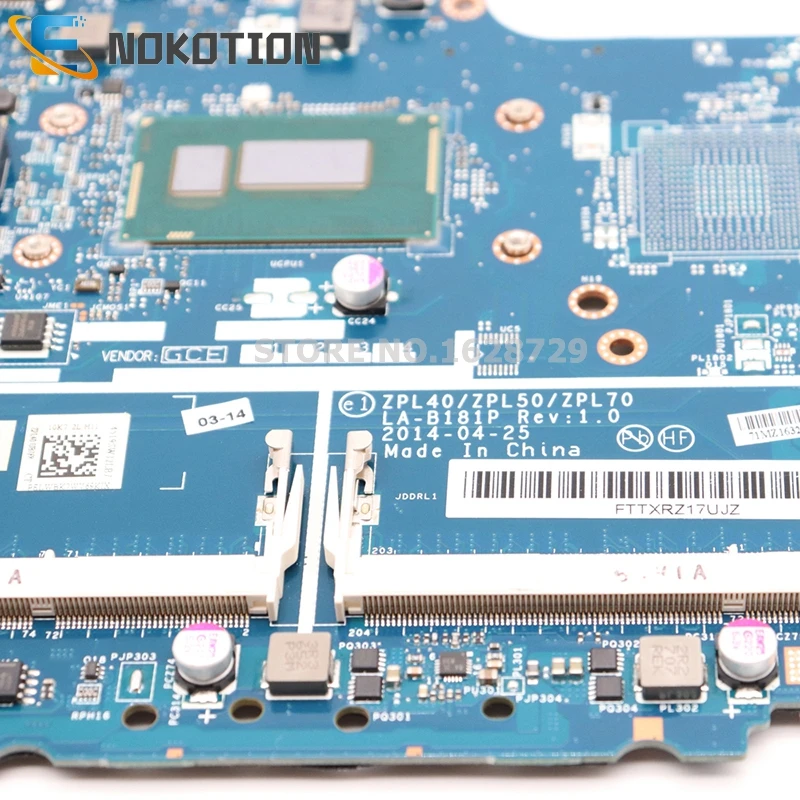 NOKOTION LA-B181P 768146-601 768146-001 768146-501 Материнская плата для ноутбука hp Probook 450 G2 SR1EF I5-4210U 1,7G Процессор DDR3L