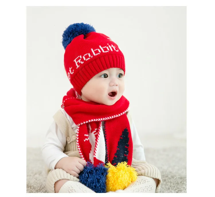 6 цветов, детский набор из шапки и шарфа, осенне-зимний теплый комплект с шапочкой и шарфом для мальчиков и девочек, шапочки и черепа, бархатные наушники