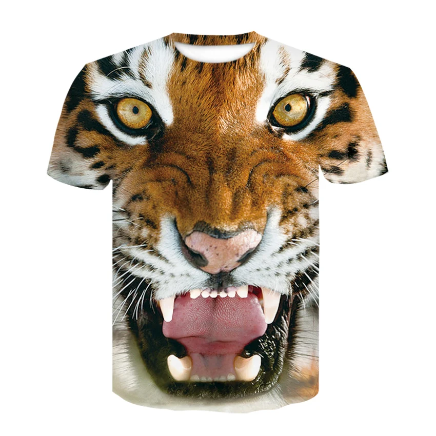 Brand Tiger T Shirt Men Animal Tshirt Forest 3d Print T-shirt Hip Hop Slim Cool Mens Clothing 2019 New Summer Plus Size | Мужская одежда