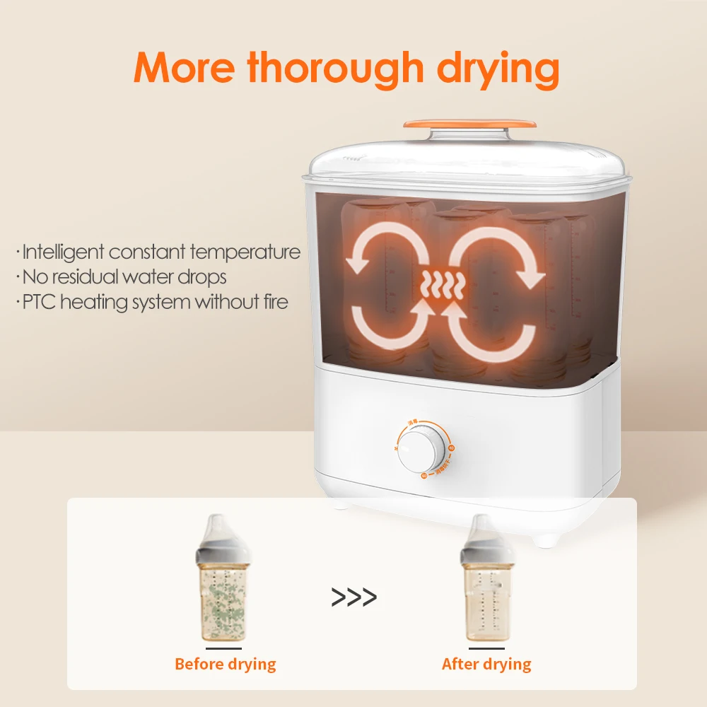 Bololo Baby Bottle Electric Steam Sterilizer and Dryer with LED Panel Touch Screen HEPA Filter Inside Fit for 9-Ounce Bottle Bololo Baby Bottle Electric Steam Sterilizer and Dryer with LED Panel Touch Screen HEPA Filter Inside Fit for 9-Ounce Bottle