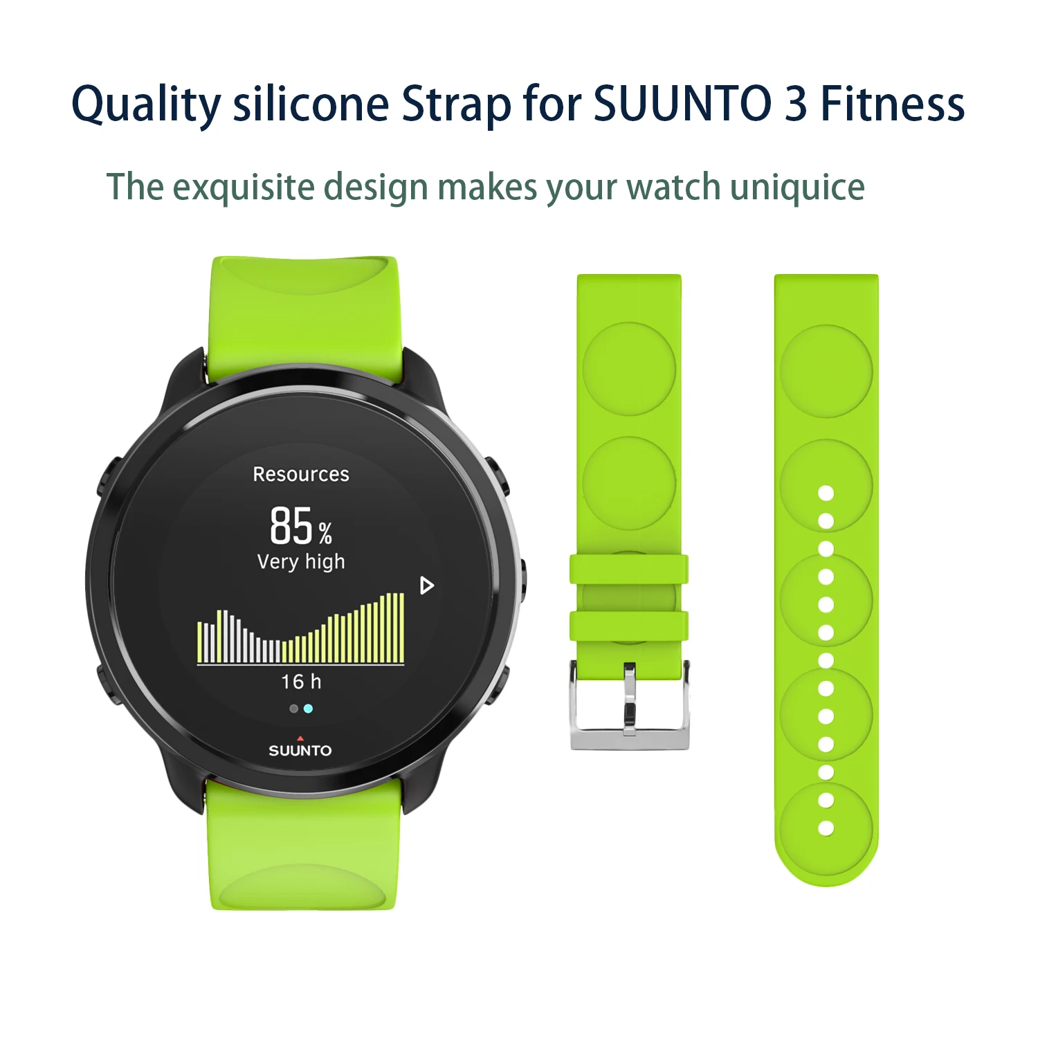 20mm Width Silicone Watch band for Suunto fitness Strap Sport