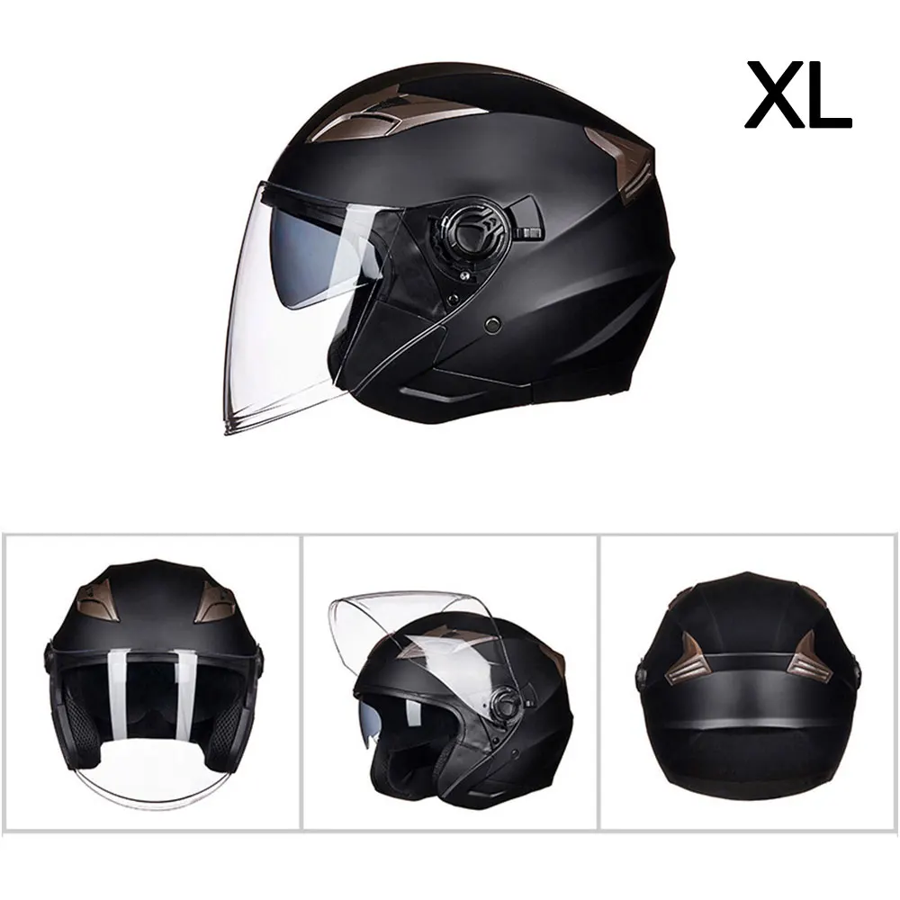Summer Double Lens Motorcycle Racing Helmets Half Face ABS Motorbike Helmet Electric Safety Helmet For Women/Men High Quality