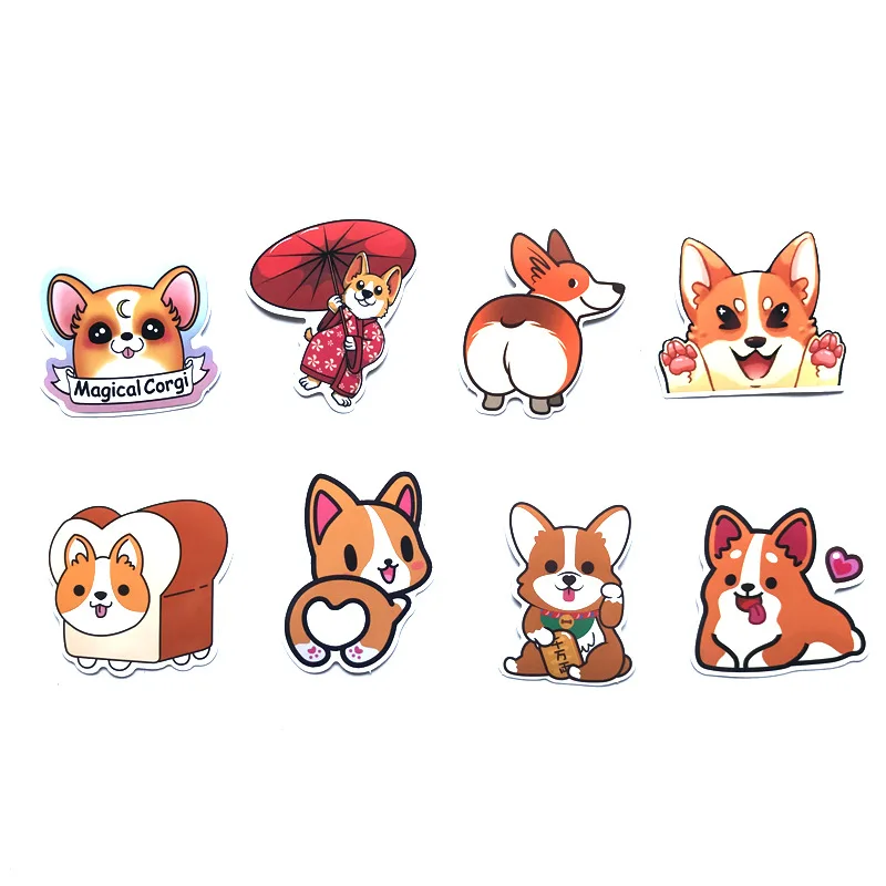 25 шт. Welsh Corgi Pembroke мультфильм стикер s милые животные собака для мото автомобиля и чемодана крутая, для ноутбука Наклейка s Наклейка на скейтборд