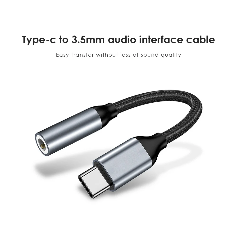 KSTUCNE type C 3,5 Jack наушники USB C до 3,5 мм AUX Наушники Адаптер для huawei mate 20 P30 pro Xiaomi Mi 6 8 9 SE аудио кабель