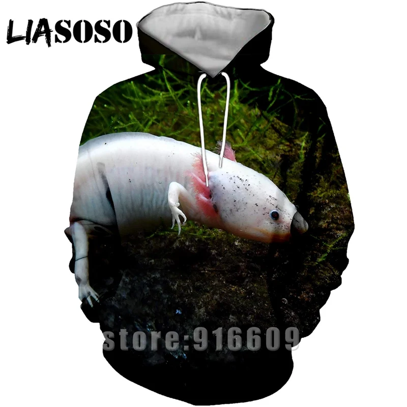 9 Зимняя женская и Мужская спортивная одежда с 3D принтом животных Axolotl толстовки Панк пальто пуловер Толстовка аниме Modis Harajuku Толстовка с капюшоном - Цвет: 9