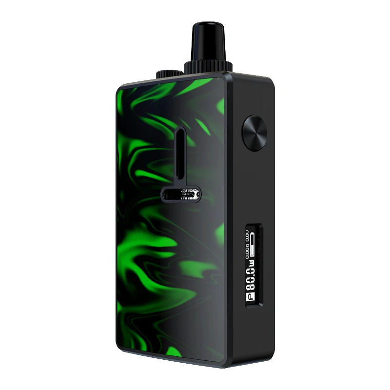 Black Resin Green Новое поступление Mechlyfe Ratel XS AIO 80 Вт TC ремонтный Pod Комплект питание от одного 18650 с емкостью 5,5 мл картридж Vape комплект - Цвет: Black Resin Green