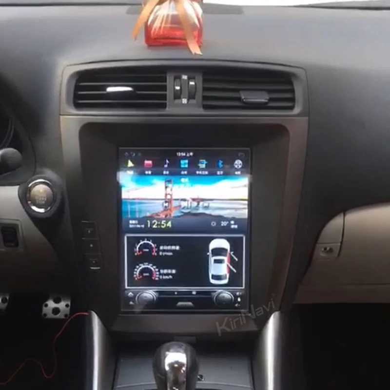 Вертикальный экран KiriNavi в стиле Tesla Android 10 0 4 дюйма автомобильное радио для LEXUS IS