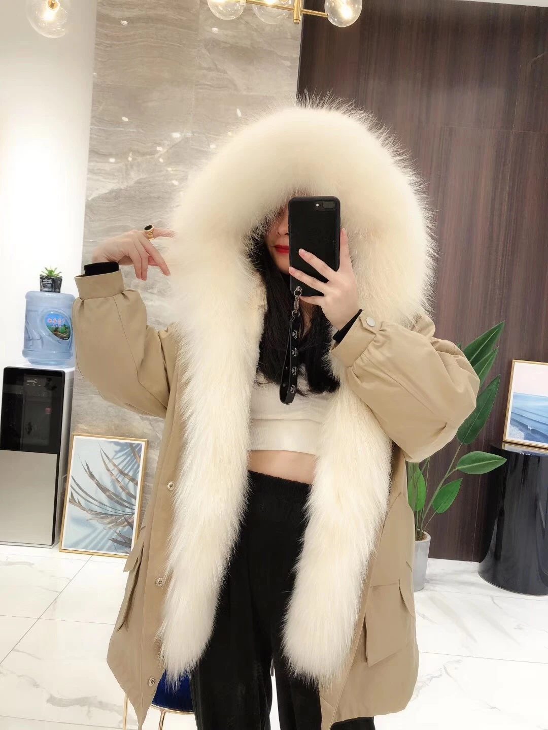 OFTBUY натуральным лисьим мехом пальто Для женщин зимняя куртка настоящий пуховик с мехом лисы верхняя одежда теплая дутая куртка с мехом кролика вкладыш Уличная мода