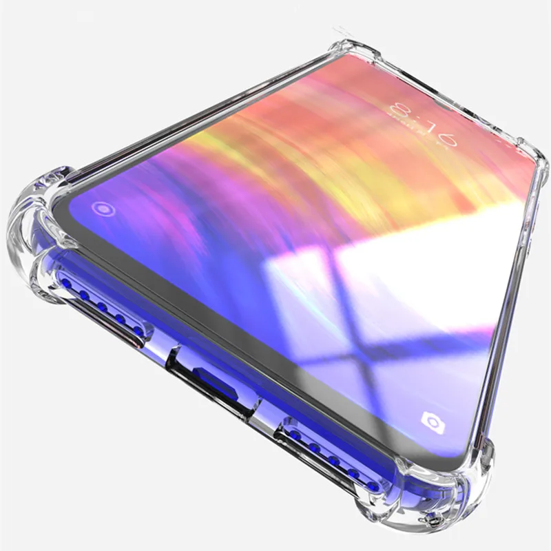 Anti-falling shell Жидкий силиконовый чехол для Xiaomi Redmi Note 8 7 6 Pro 7A 6A K20 тонкий мягкий чехол для mi 8 lite mi 9t SE 6X Note 5A чехол - Цвет: Anti-falling shell
