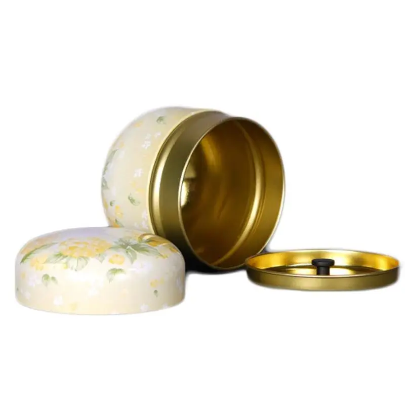 Mini Tin Tea Coffee Candy Storage Box Round Case Wedding Party Favor Container