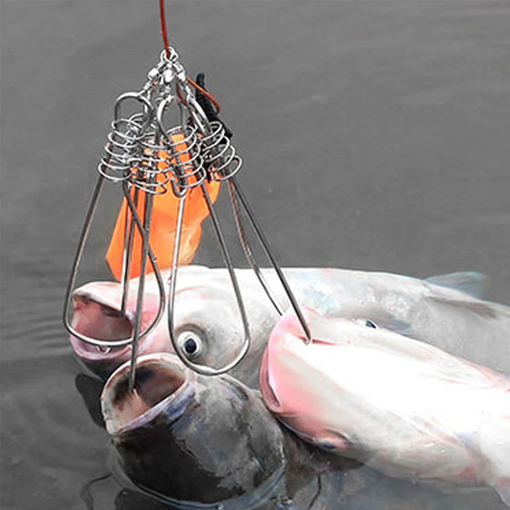 Live Rustproof Wire Rope Fish Buckle Set Outdoor Accessories Buoyancy Practical Durable Tackle Stainless Steel Snaps Lock Tool