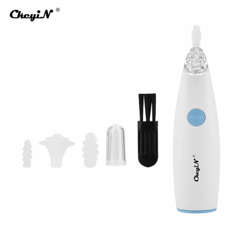 Electric Ear Cleaner Earpick Tool Cordless Ear Wax Remover Ear Cleaning Tool with 4 Removable Silicone 5