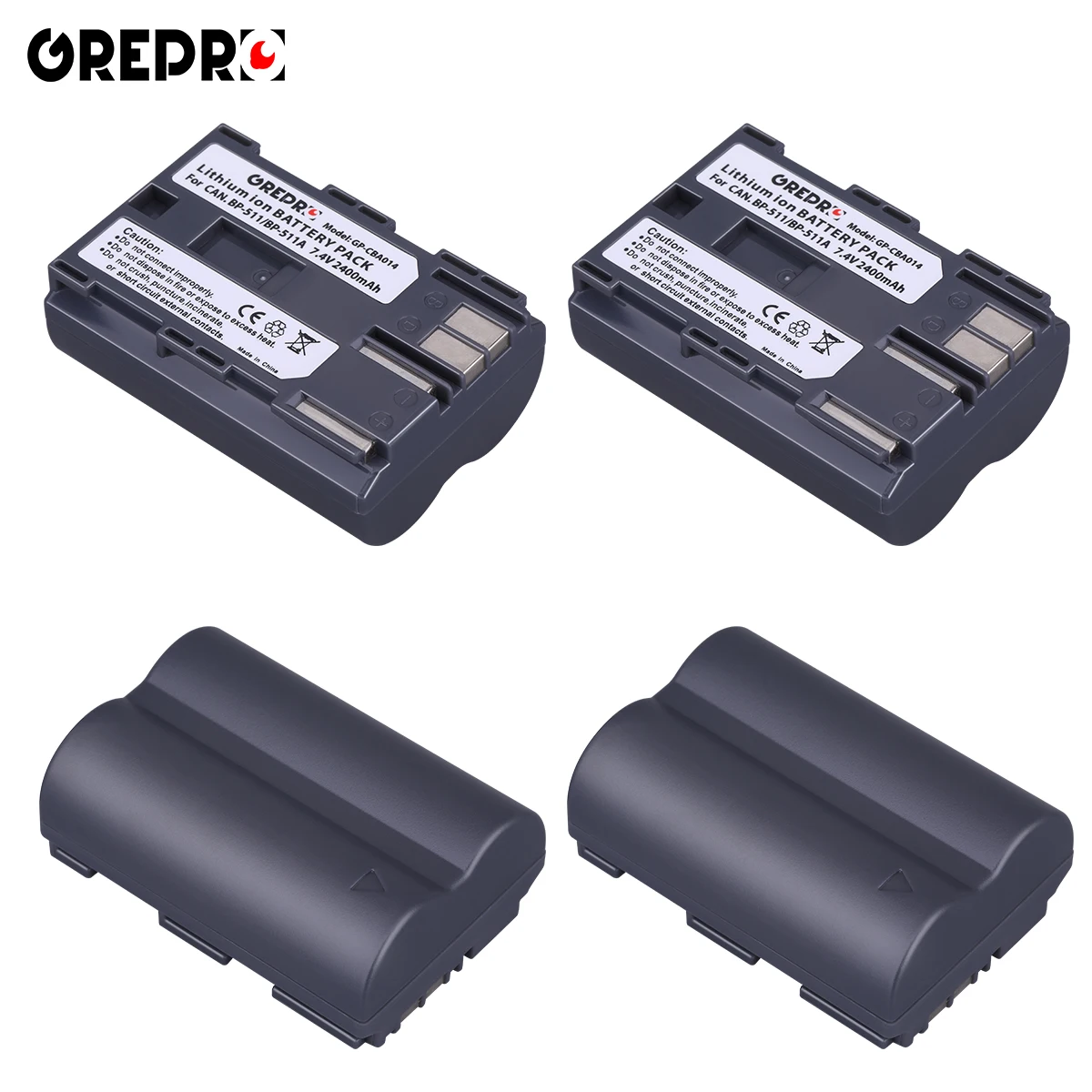 2400 мА/ч, BP-511A BP-511 BP 511 BP511 BP511A Батарея+ ЖК-дисплей USB Зарядное устройство для цифровой однообъективной зеркальной камеры Canon EOS 40D 300D 5D 20D 30D 50D 10D G6 G5 G3 G2 G1 - Цвет: 4 battery