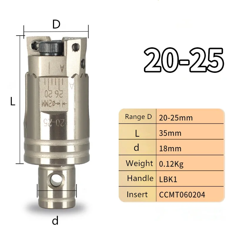

1PCS High precision RBH 2025 Twin-bit Rough zigzag or sawtooth Boring Head cutter used for deep holes, for insert, boring tool