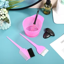 5pcs Hair Dye Mixing Bowl +3 Brushes + 1 Ear Shield Combo Set Plastic Salon Hairdressing Coloring Tint Tools Kit Styling Accesso