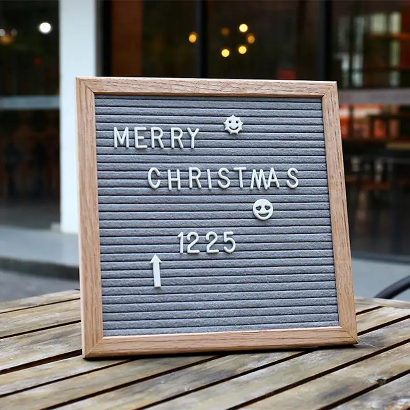 10x10 Inches Felt Cloth Message Board Home Decor Wooden Schedule Modern Chalkboard Blackboard Bulletin Board