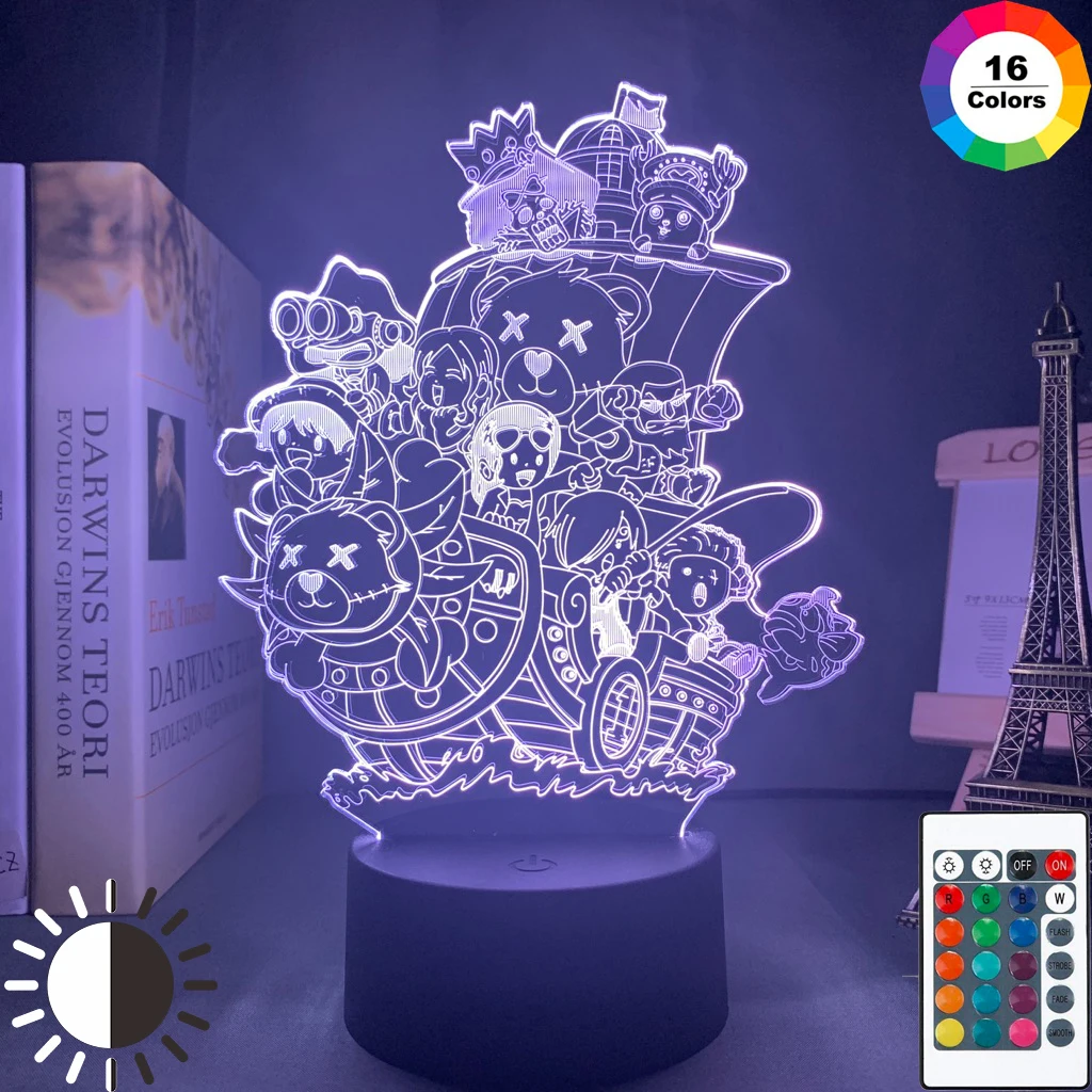 

Acrylic 3d Night Lamp Anime ONE PIECE for Home Decorative Nightlight Rgb Colorful Touch Sensor Led Night Light One Piece Gift