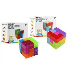 Магнитные Головоломки твист куб снятие стресса строительные блоки 54 карты руководство Забавный ребенок 72XC