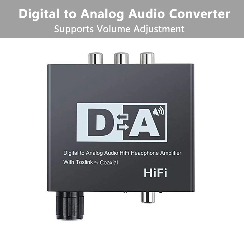  Digitale ad Analogico Audio Converter Ottico Toslink Coassiale ad Analogico RCA L/R 3.5 millimetri 