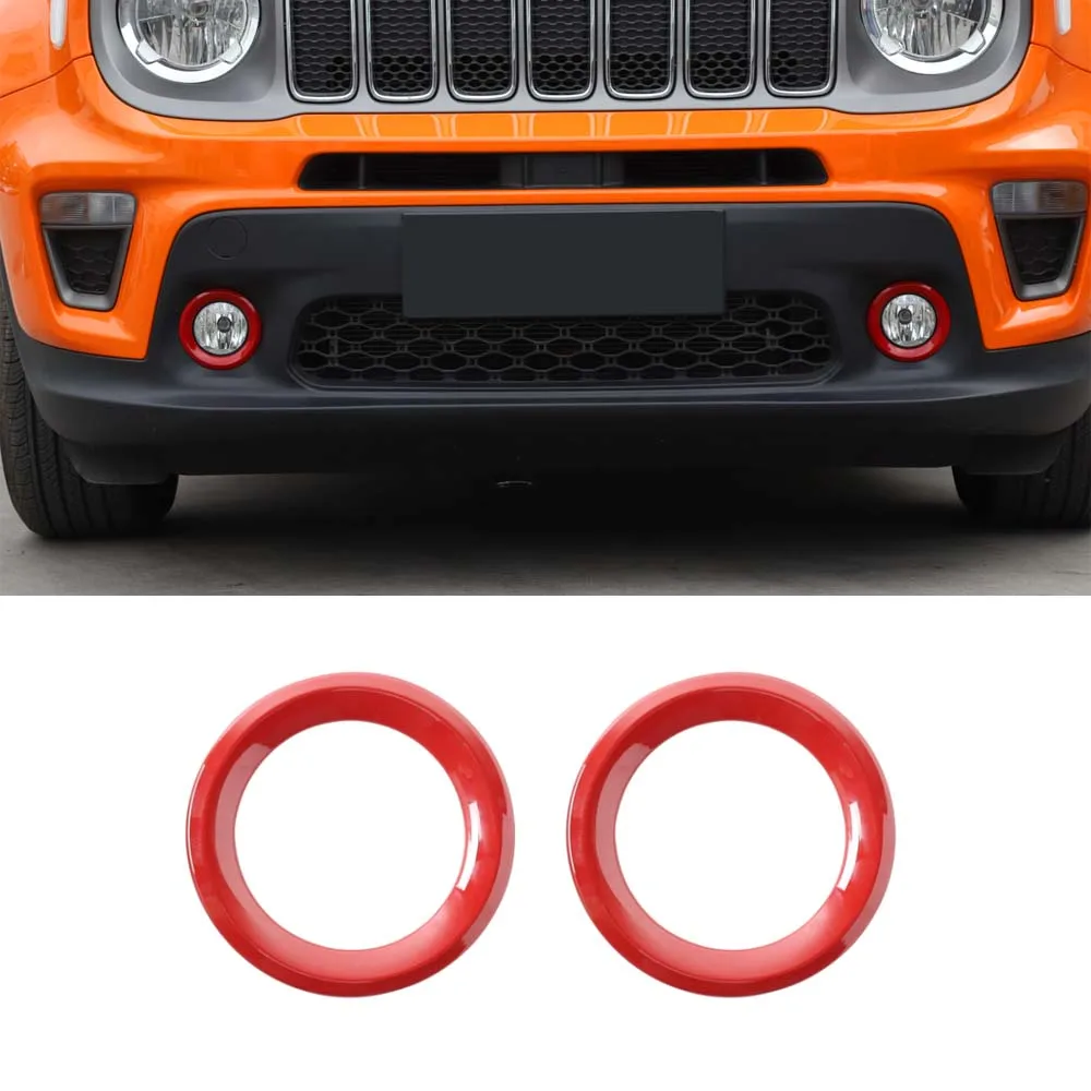 Для Jeep Renegade+ Автомобильный передний противотуманный светильник, декоративное кольцо, внешняя отделка автомобиля