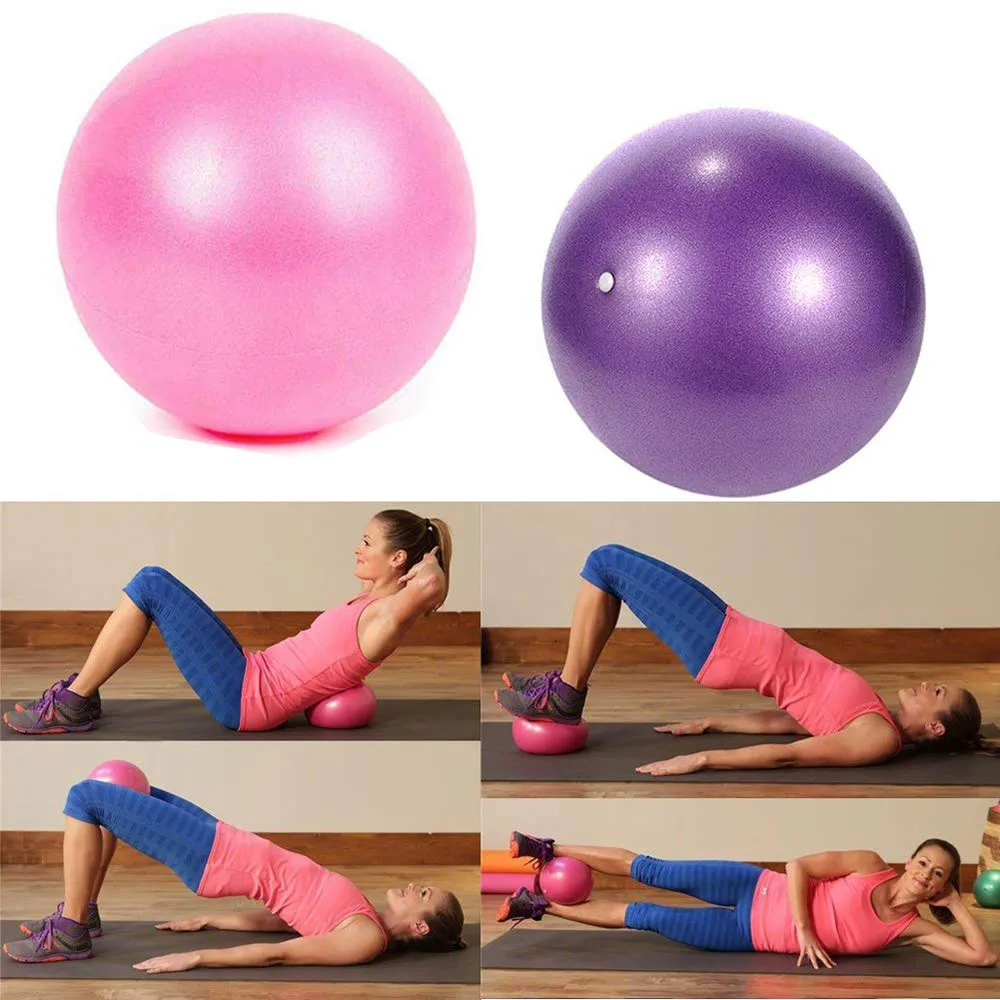 Mini Yoga Ball Small Exercise Pilates Balls with Inflatable Straw PVC 25cm Yoga Massage Ball Gym Home Stability Core Training (1)