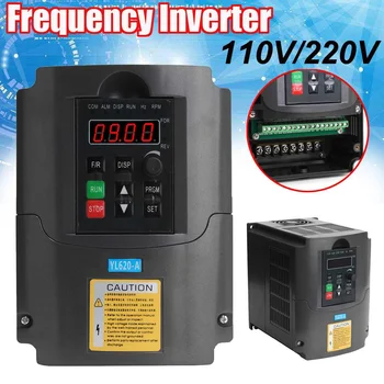 

110V/220V 0.75/1.5/2.2KW Variable Frequency Inverter Converter 3 Phase Output Single Phase Input Space Voltage Vector Modulation