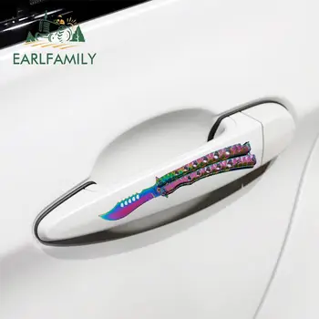 

EARLFAMILY 13cm x 6.5cm for Fade Butterfly Knife Personality Creative Car Stickers Graffiti Sticker Anime Decals Scratch-proof