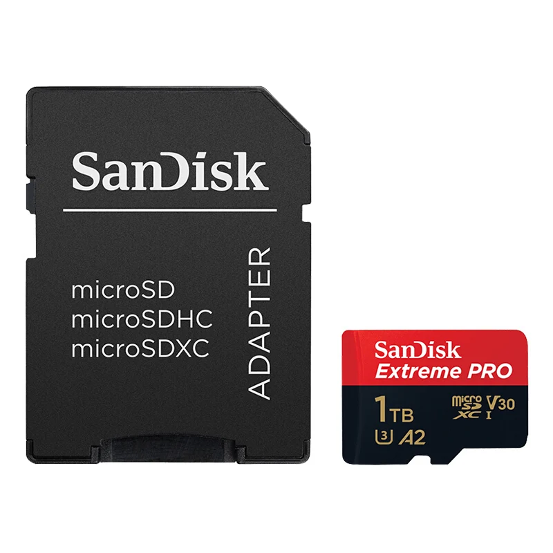 Двойной Флеш накопитель SanDisk Extreme Pro microSDXC microSD карты памяти micro SD Card 1 ТБ microSDHC Class10 U3