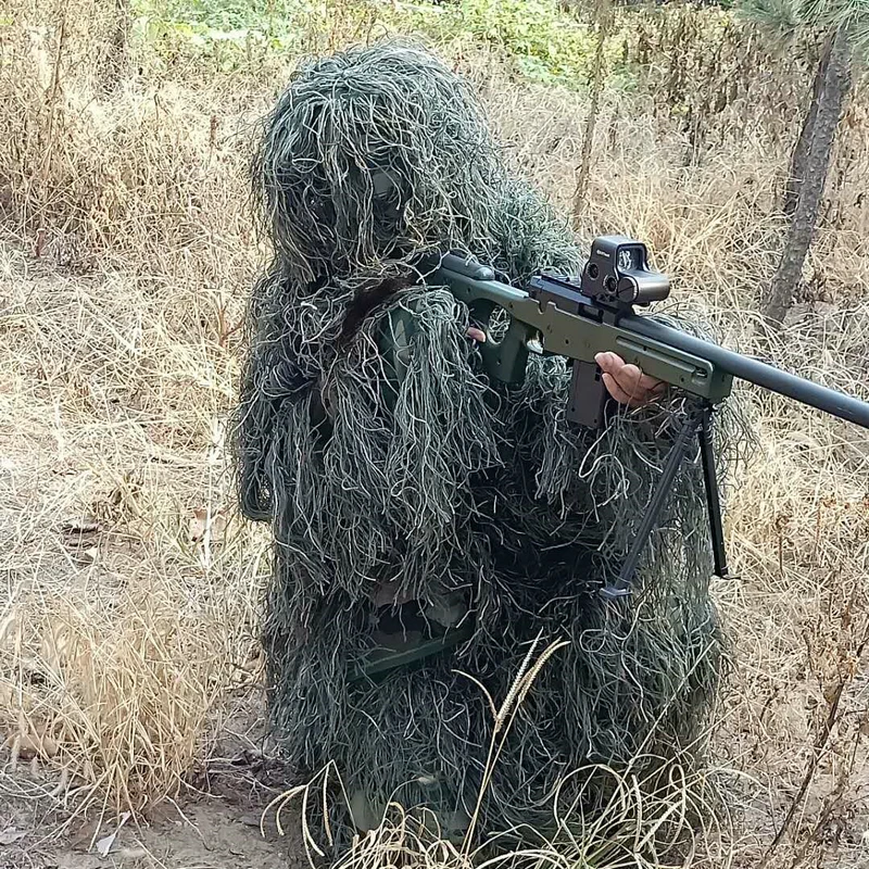 Открытый охотничий костюм Ghillie Одежда Ghillie Топ Мужской камуфляж охотничий костюм Gilley открытый джунгли охотничий плащ пончо