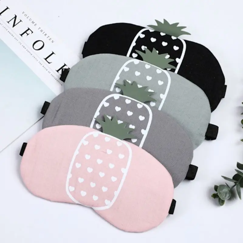 

Creative Pineapple Fruit Printed Sleeping Mask Women Girls Portable Travel Ice Gel Cold Pack Cool Compress Blindfold Eye Patch