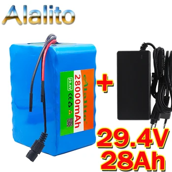 

high quality 7S5P 24v 28Ah battery pack 250w 29.4V 28000mAh lithium ion battery for wheelchair electric bicycle + 2A charger