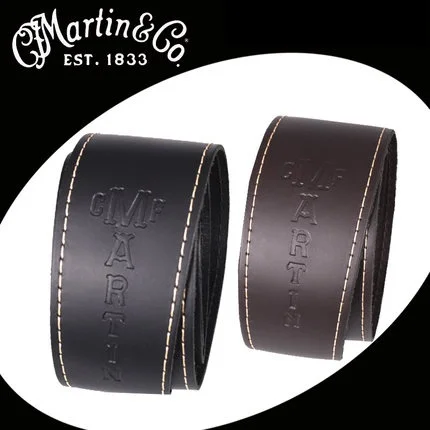 Тонкий кожаный ремешок MartinGuitar черный/коричневый | Спорт и развлечения