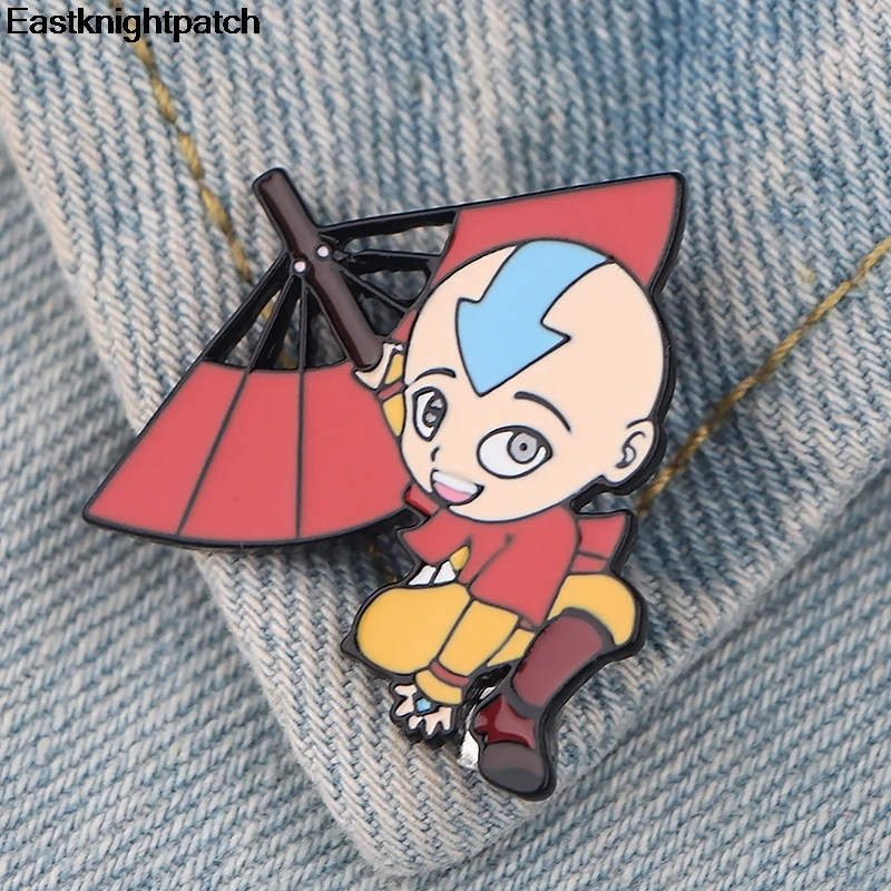 Последний Airbender цинковый сплав булавки para рюкзак одежда медаль для рубашки шляпа insignia значки броши для мужчин и женщин медаль E1166