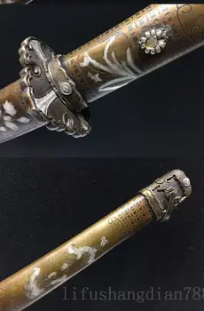 

COPPER SAYA DAMASCUS FOLDED CLAY TEMPERED GRINDING BLADE JAPANESE SWORD KATANA
