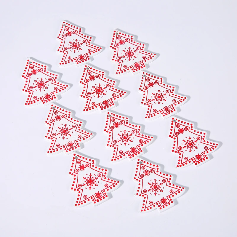 SUPVOX Lot De 100 Pendentifs En Bois Flocon De Neige En Forme De