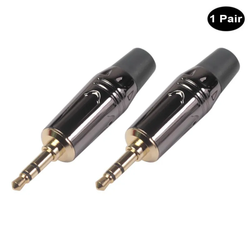 

3.5mm Jack DIY Earphone Adapter With Tail Plug To Fix Cable Stable 2PCS Jack 3.5mm R Connector 3Pole Gold-plated Stereo