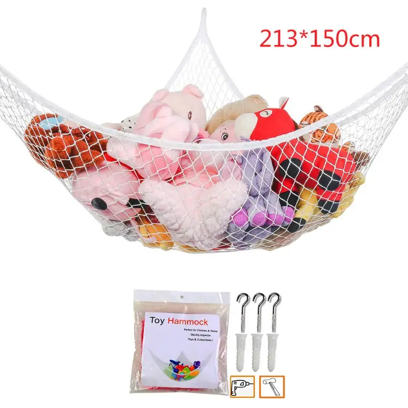 2025 New Mesh Net Toy Hammock Corner Stuffed Animals Kids Baby Hanging Storage Organizer 3