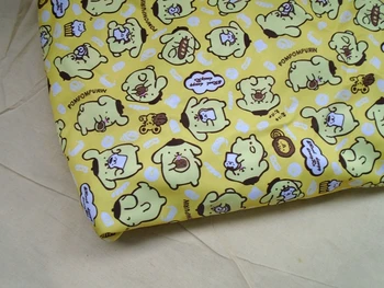 

145*50cm pom pom purin Polyester Fabric Patchwork curtain tablecloth skirt Printed earthmagic Girl baby pillowcase coat Fabric