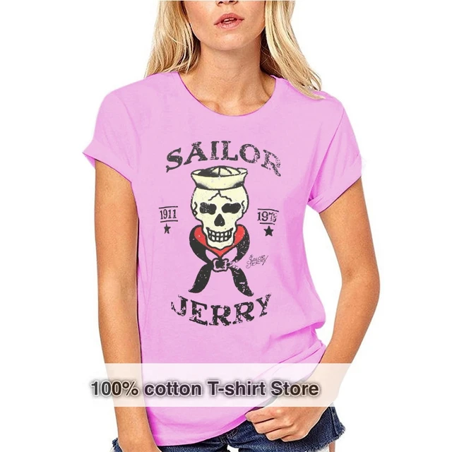 Sailor Jerry Tatouage Squelette équipage marin Gris Heather Slim Fit T-shirt S NEW