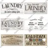Putuo Decor Laundry Wooden Plaque Signs Wall Art Decor Decorative Plaque for Laundry Room Hanging Sign Washhouse Door Decoration 3