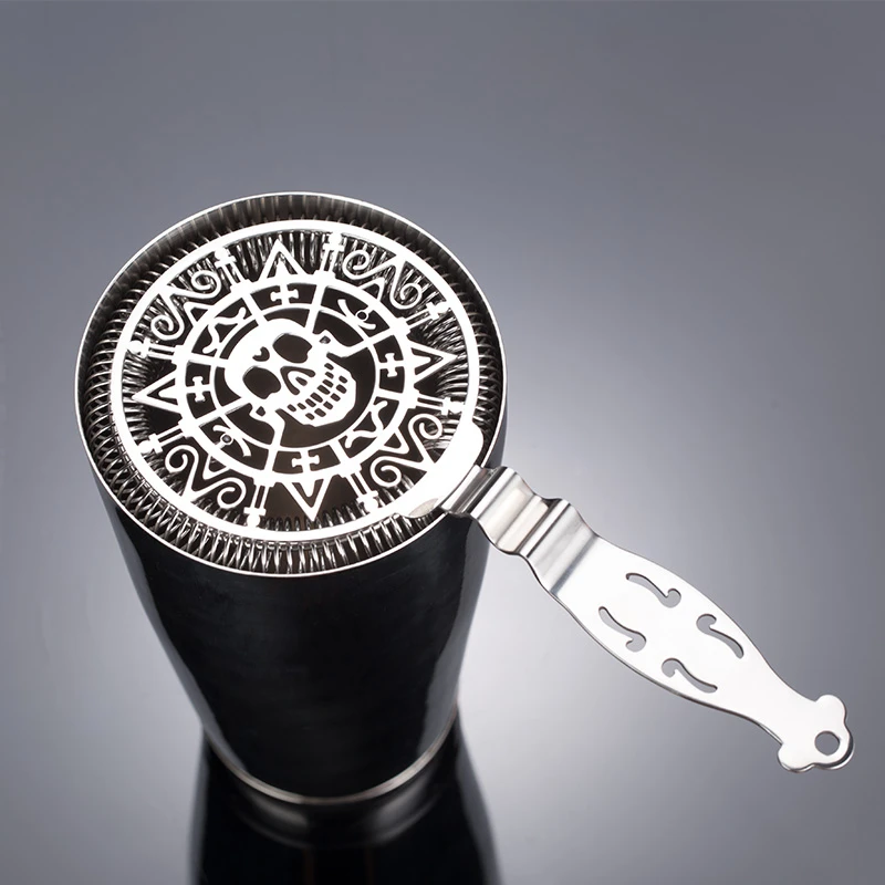 skull cocktail strainer
