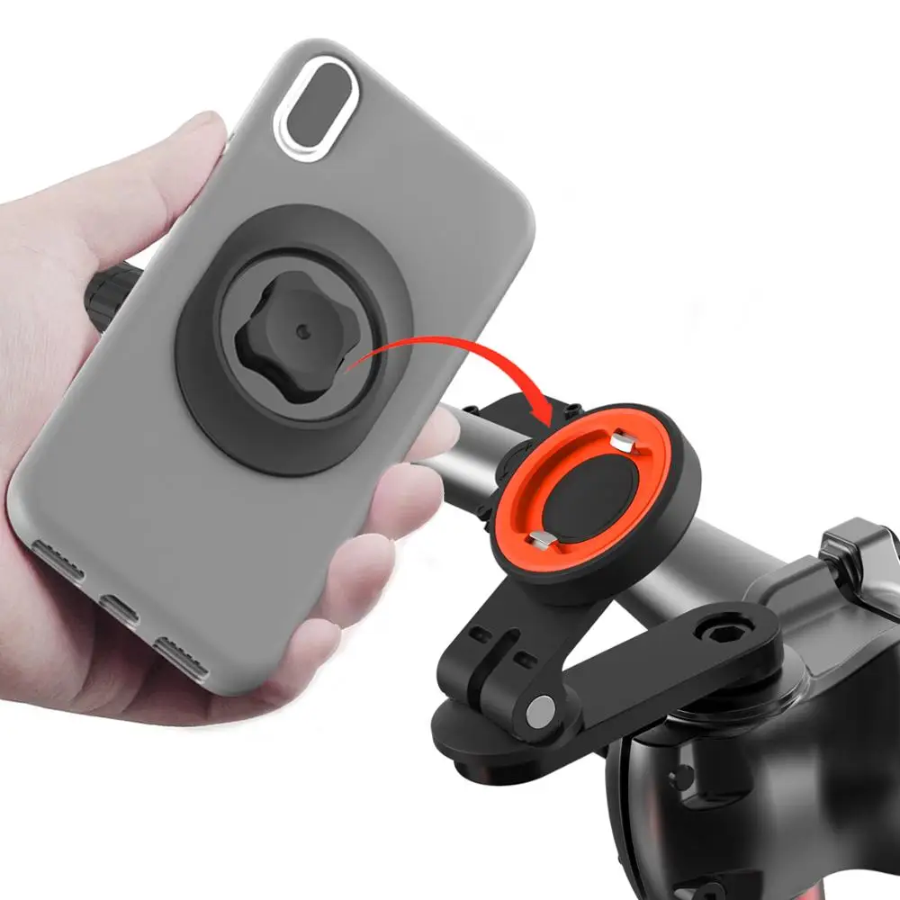 Bicycle Phone Holder,Adjustable angle aluminum bike mount phone holder GPS bracket,Universal Mobile Cell Phone Holder Bike Clip
